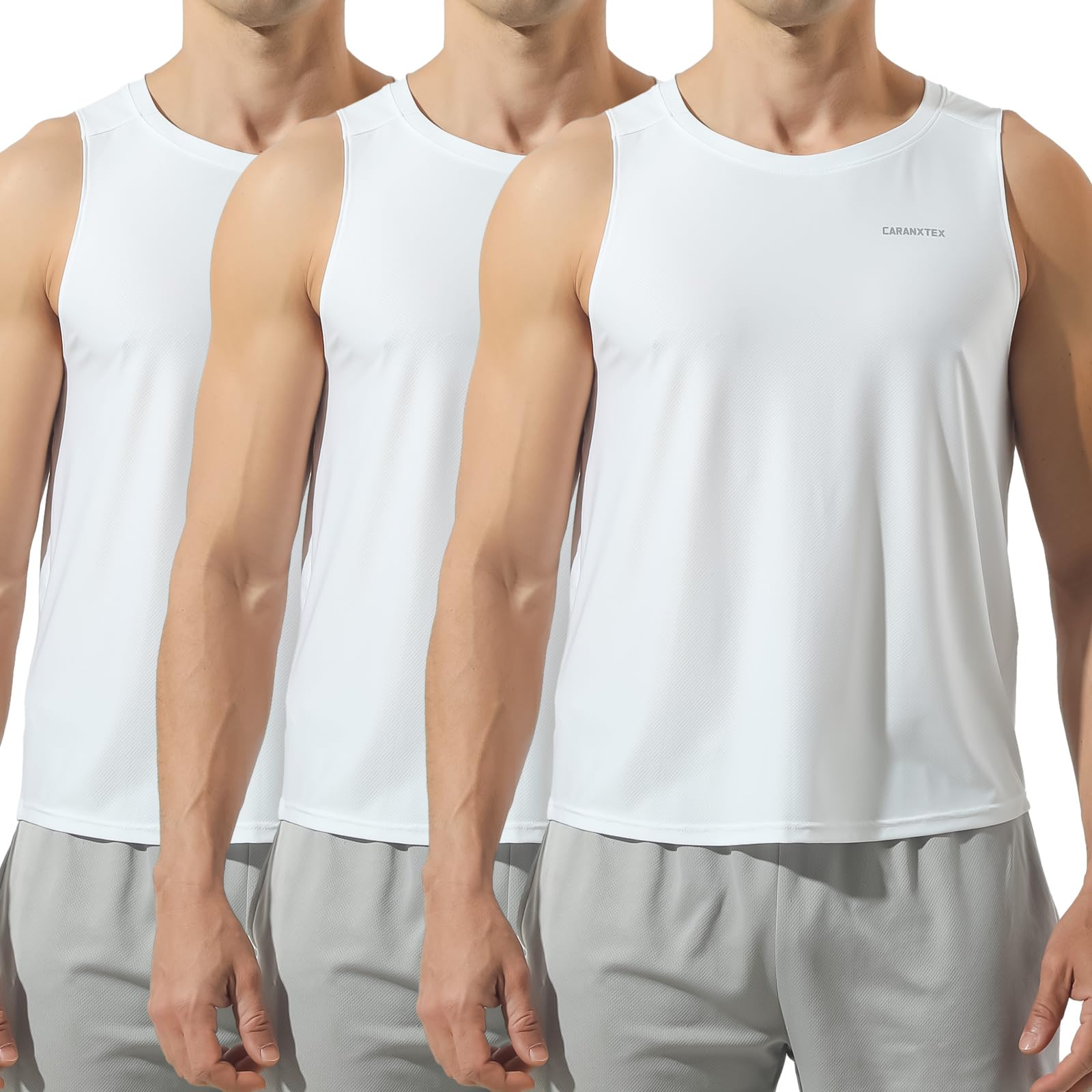 Canotta sportiva da uomo ad asciugatura rapida, per bodybuilding, palestra, atletica, jogging, corsa, allenamento fitness, allenamento e pesca