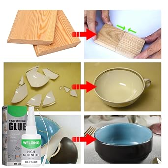 Welding High Strength Oily Glue, 2025 New Multifunctional Universal Super Glue Fast Repair, Strong Plastic Glue for Metal Plastic, Wood Ceramics, Plastics, Jade (5, 30g)