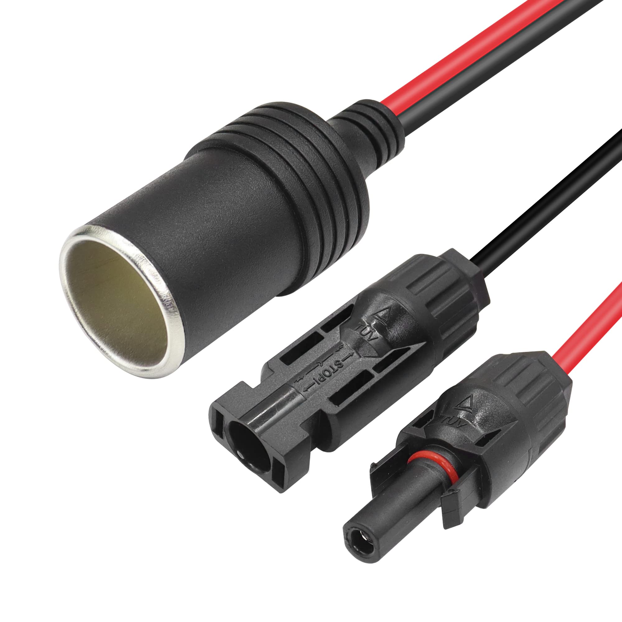 mc4 to cigarette lighter RIIEYOCA Solar Connector, 12AWG Cable, 12V-24V, Cigarette Lighter Female to  Solar Panel, IP67 Waterproof, PVC Jacket : Amazon.co.uk: Automotive