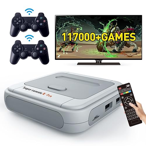 Kinhank Retro Game Console with 117,000+ Classic Games,Super Console X PRO Video Game Console,Emulator Console for TV,4K UHD Output,5 PRO-256