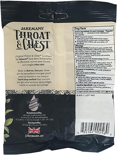 Miniatura 35 de Jakemans Pastillas para la tos de miel y limón para la garganta y el pecho, alivio calmante para la tos, dolor de garganta y angustia estacional