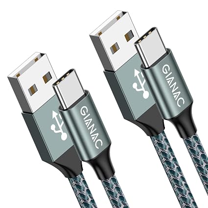 Cable USB C Carga Rapida [2Pack 2M] 3.1A Cable Carga Rapida Tipo C Nylon