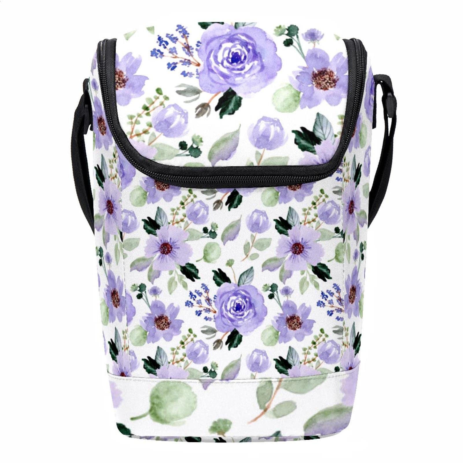 Bolsa de almuerzo con acuarela floral para mujeres y hombres activos