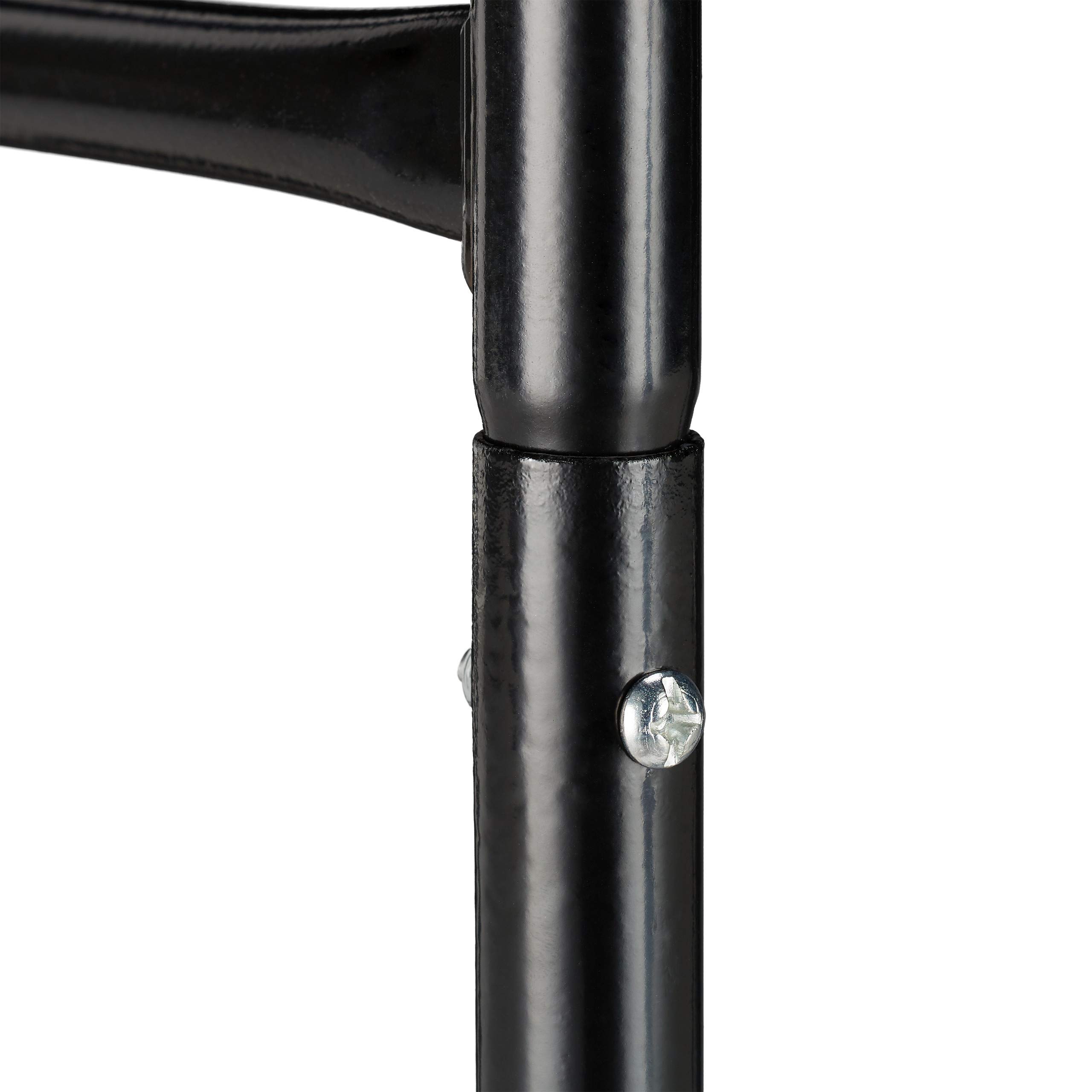 Relaxdays Scaffale Portalegna in Metallo, Contenitore per Ceppi di Legna per Interni ed Esterni, HLP 90x60x20 cm, Nero
