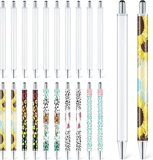 Sublimation Pens Blank No Clip With Shrink Wrap,Heat Transfer Sublimation Ballpoint Pen, Aluminum Customized Pen, Personalized Pen For Christmas Diy Office School Stationery Supplies (10 Pack)