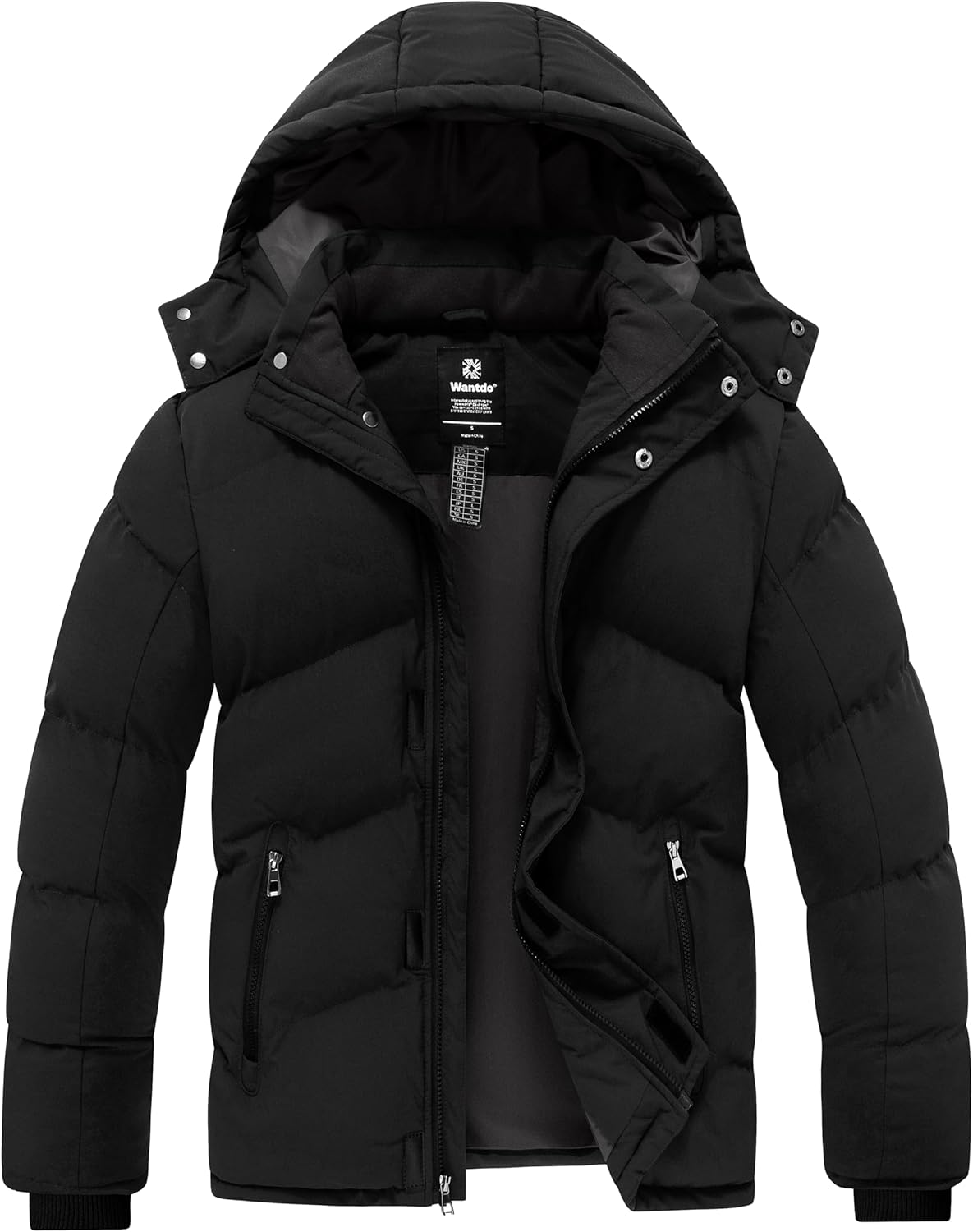 Men's Quilted Winter Coat with Hood Warm Padded Kuwait Ubuy