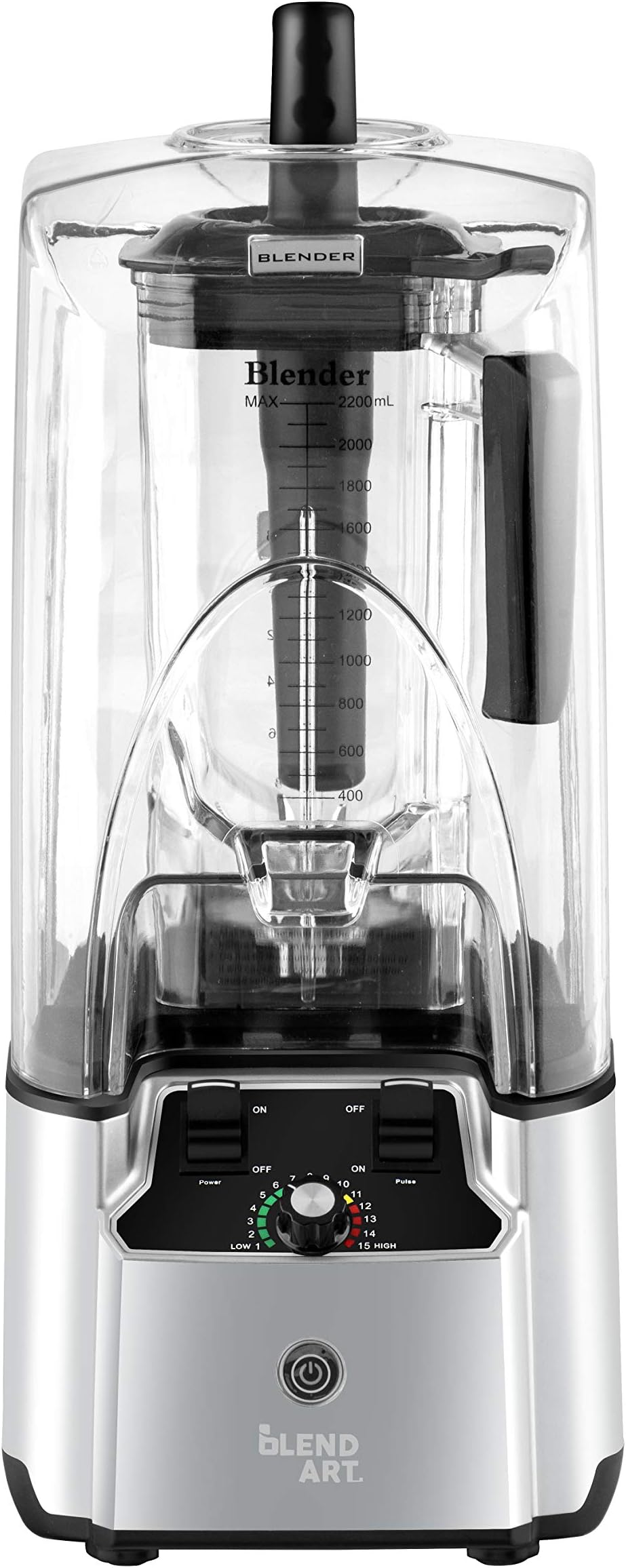 ABS Plastic Ba0151 Commercial Blender 2200W Motor,2.2L Jar With Sound Shield For Shakes, Smoothies And Ice Crushing Silver Color, 2200 Watt