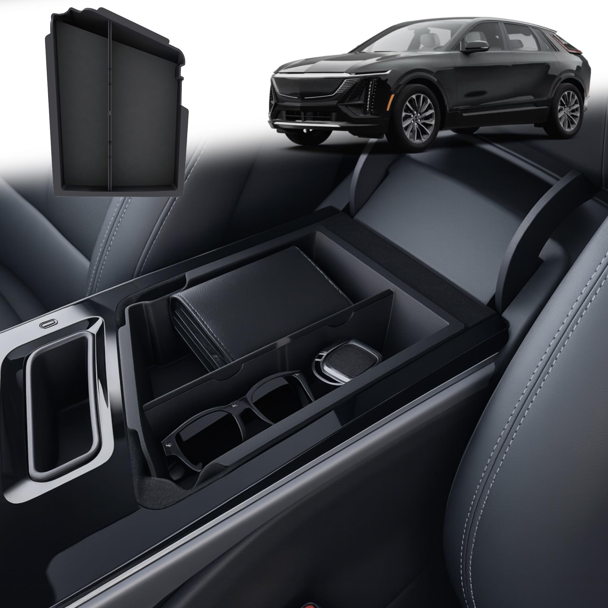 Amazon.com: TWRAPS Center Console Storage Tray for Cadillac LYRIQ
