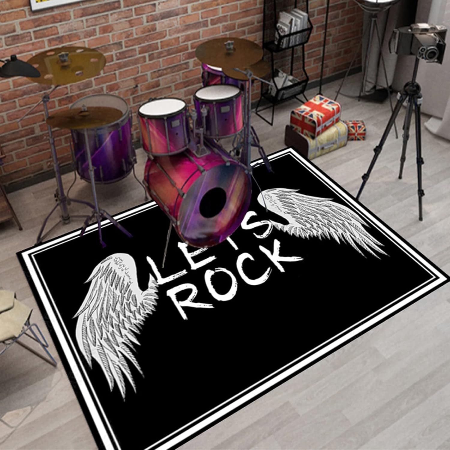 Professional Noise Reduction AntiVibration Drums Carpet,Thick Jazz