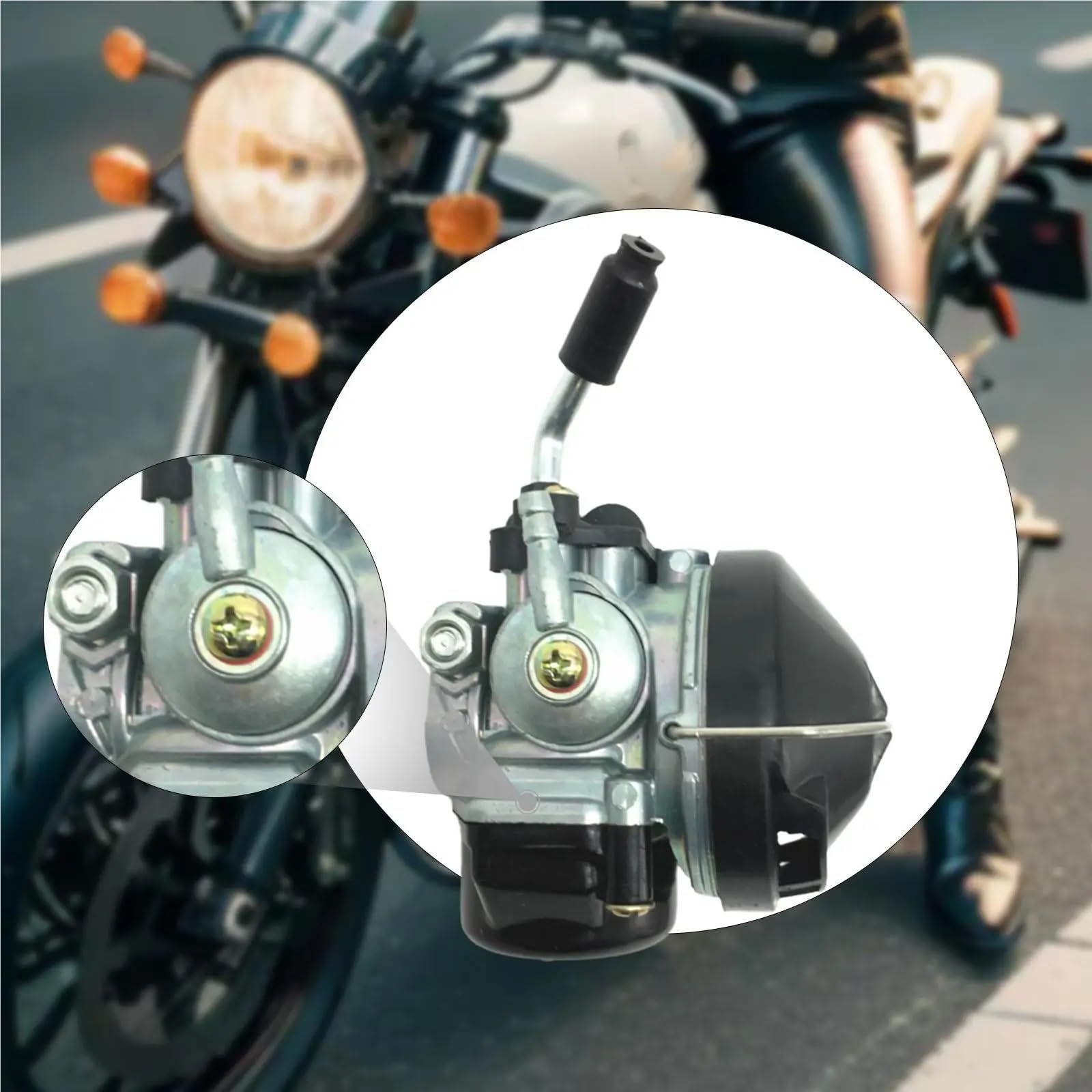 Części zamienne do gaźnika Wytrzymałe, lekkie, łatwe w montażu, metalowe, zamienne do motocykli o pojemności 80 cm3 i 49 cm3 Gaźniki motocyklowe Gaźnik motocyklowy