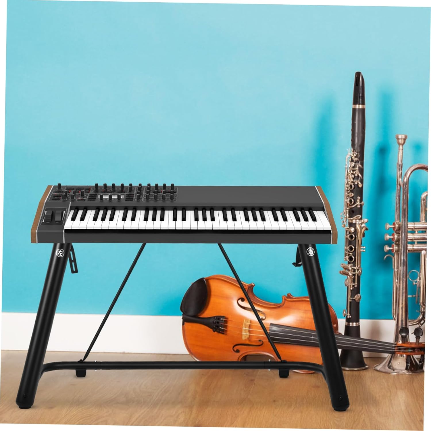 Yardwe U-shaped Keyboard Riser Stand Sturdy Metal Piano Keyboard Stand for - Piano