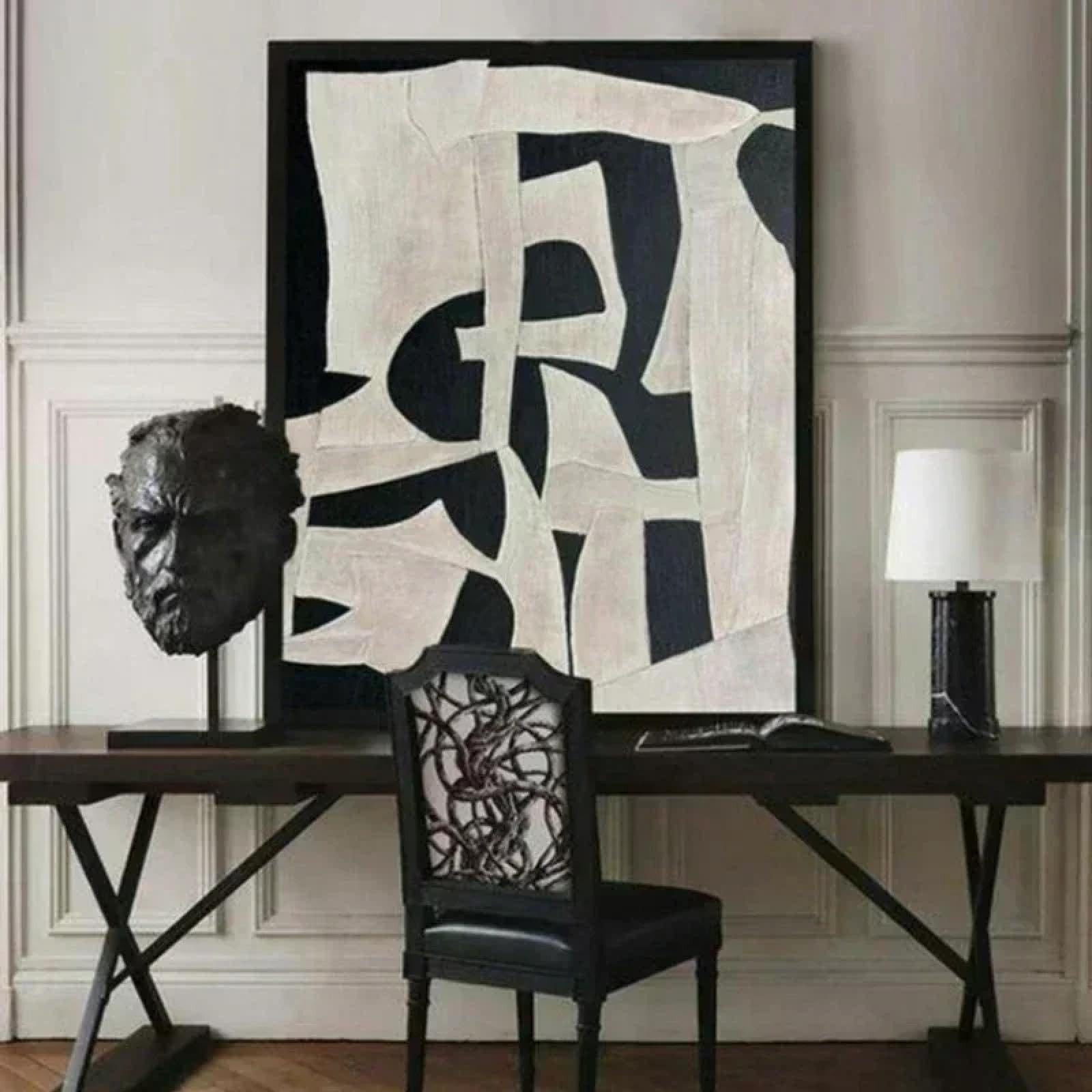 ZHAOLIN Beige Brown Wabi Sabi Muurkunst Abstract Olieverfschilderij Op Canvas Neutraal Groot Wanddecor Boho Getextureerd Entree Huisdecoratie 60x80cm Frameloos
