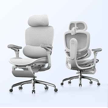SIHOO Doro C300V2 Ergonomic Office Chair with Footrest, Mesh Desk Chair with 8D Armrests, Lumbar Support, 3D Headrest, Recliner, Computer Chair for Home Office