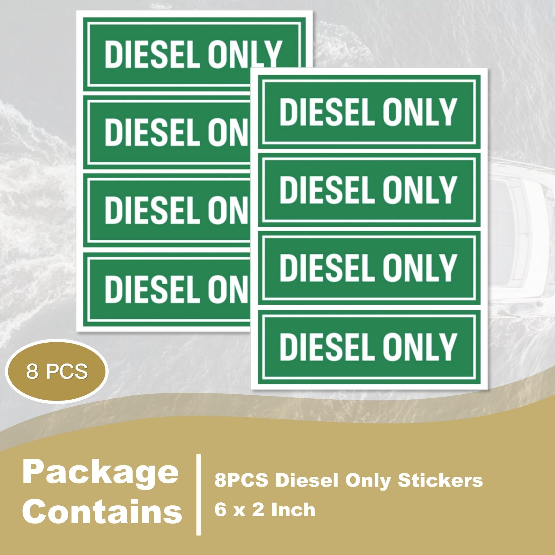 Snapklik.com : 8PCS Diesel Only Sticker For Boat Decals Cars Truck ...