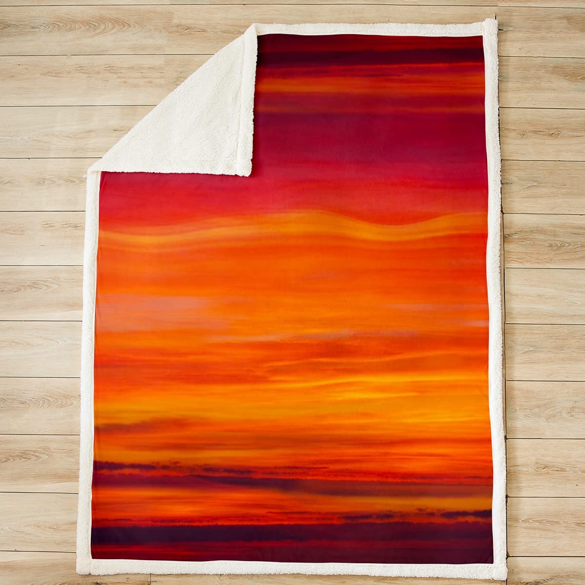 Unique Living Plaid/deken - fleece - fluweel rood - 130 x 180 cm | Leen Bakker