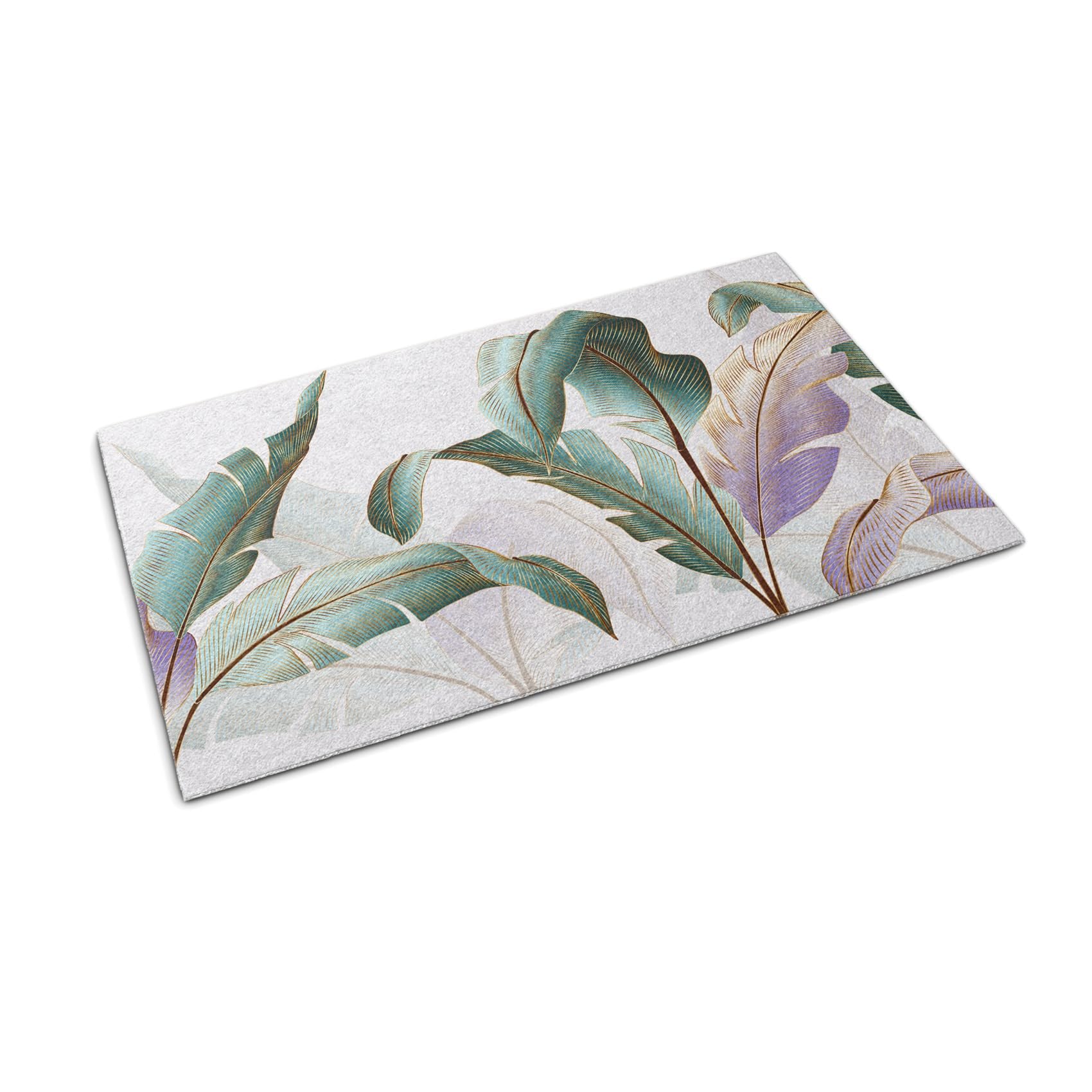 Tapis de sol antifatigue Tulup 150x100cm paillasson maison design feuilles