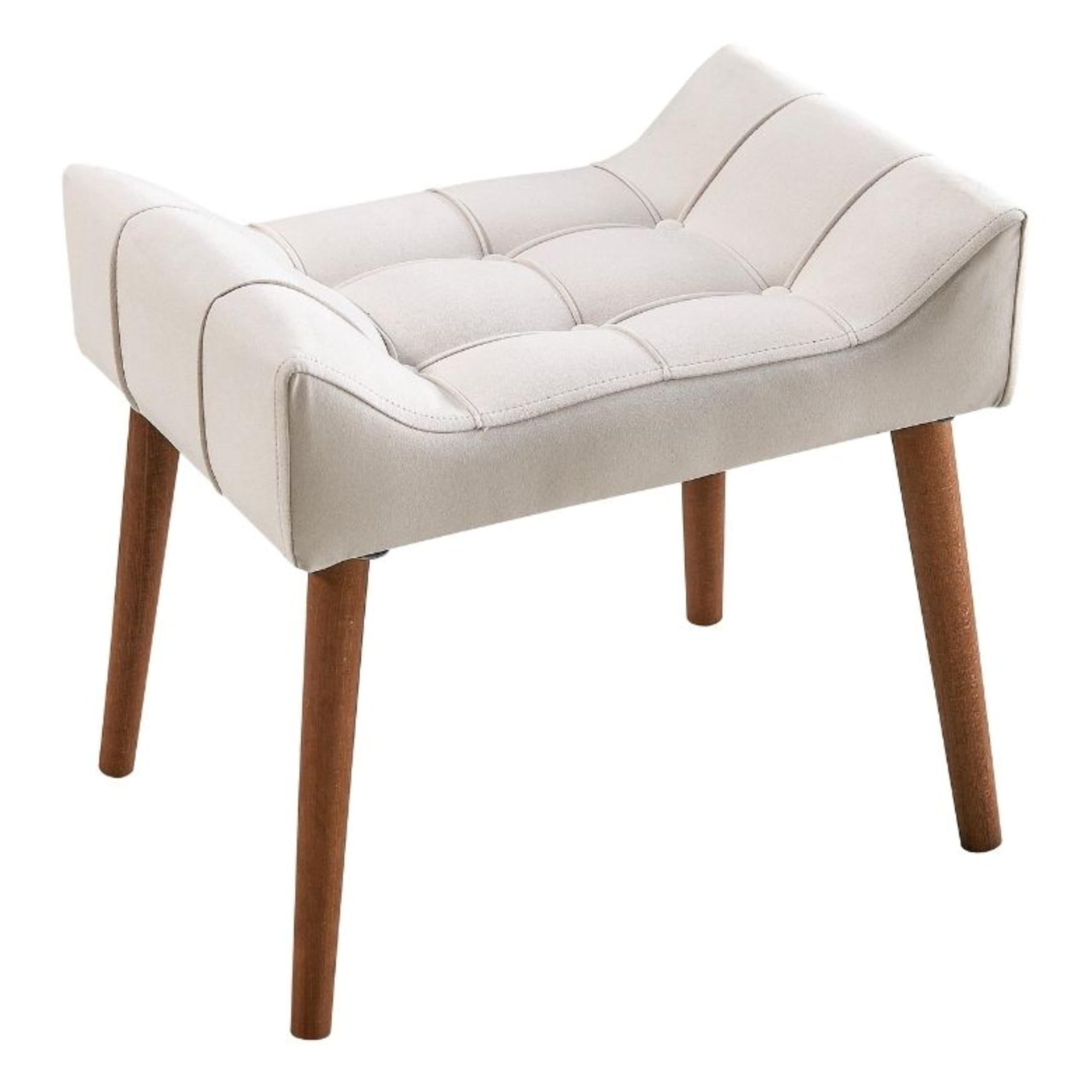 Sponsored Ad – Atahome Dressing Table Stool Vanity Stool - Elegant and Comfortable Padded Makeup Dressing Table Chair for Bedroom Petunia (Cream)