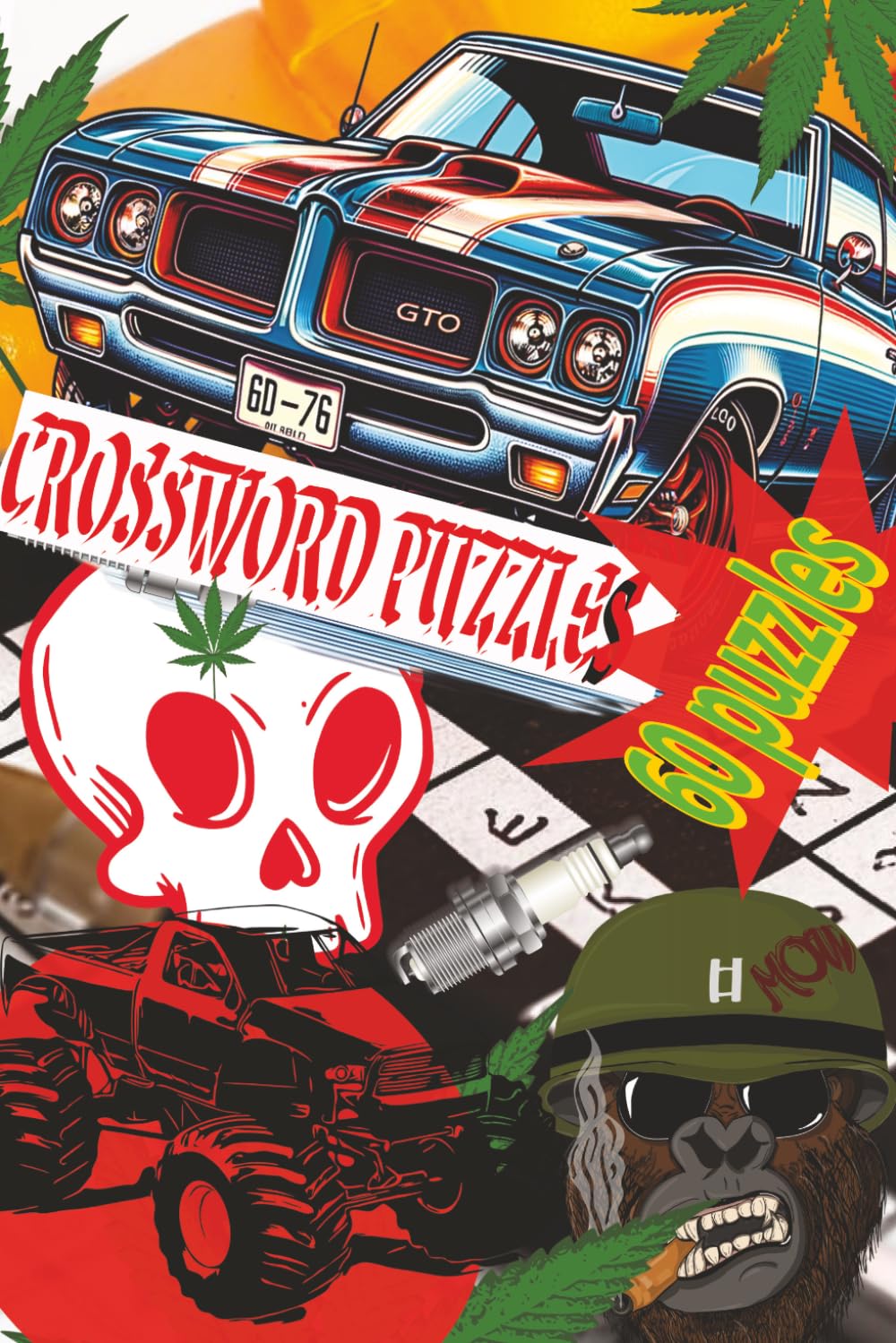 crossword puzzles: crossword puzzle 60 puzzles {trucks, cars. and engine} themed