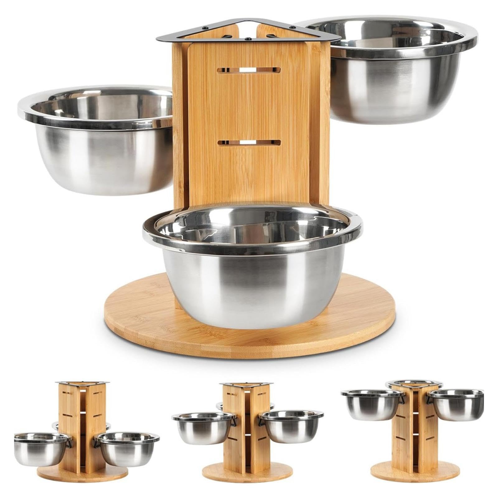 Comederos para Perros con Soporte de Madera, Fáciles de, Suministros para Mascotas, Comedero para Mascotas