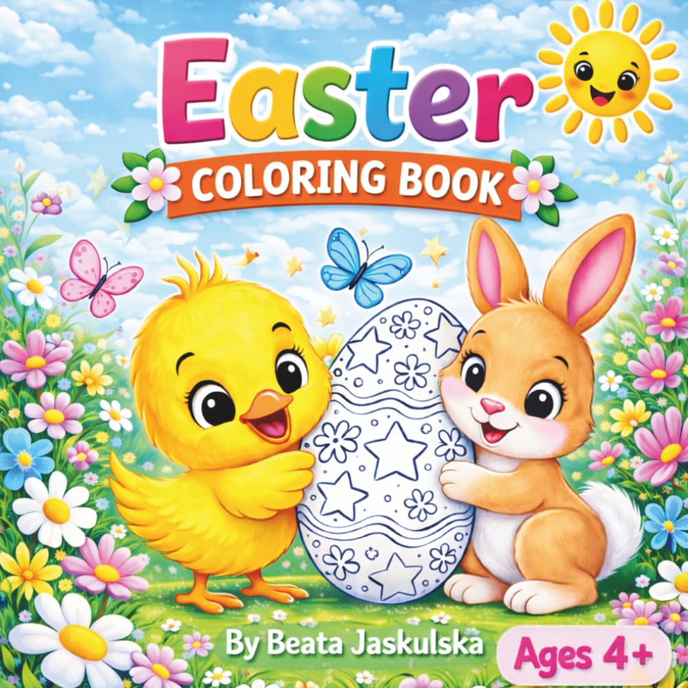 Easter Coloring Book for Kids Ages 4-8