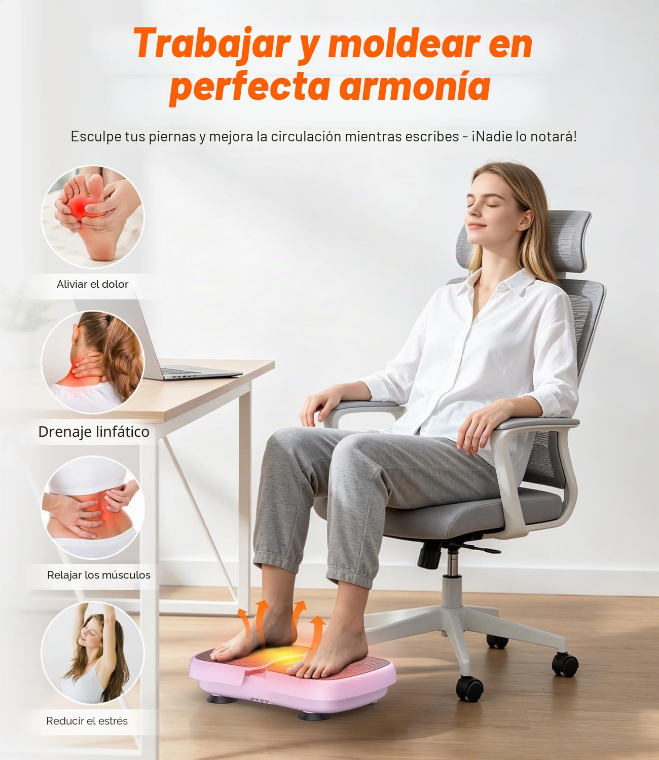 Mini Plataforma Vibratoria con Calefacción, 6 Programas de Entrenamiento, Mando a Distancia y Pantalla LCD, Plataforma Vibración Muscular Ligero y Portátil para el Ejercicio Diario