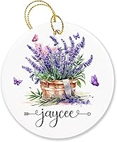 Vista 17 de Adorno de Navidad de flor de caléndula 2025, adorno de Navidad personalizado de caléndula para familiares y amigos, regalo personalizado