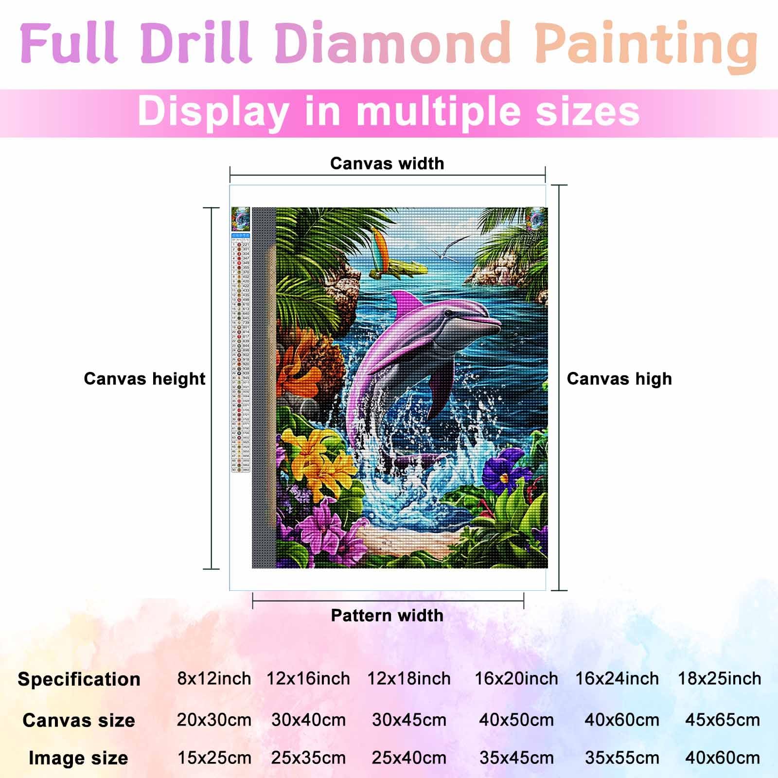 ダイヤモンドアートクラブ Tropical Dolphins Tropical Dolphins – Diamond Art Club