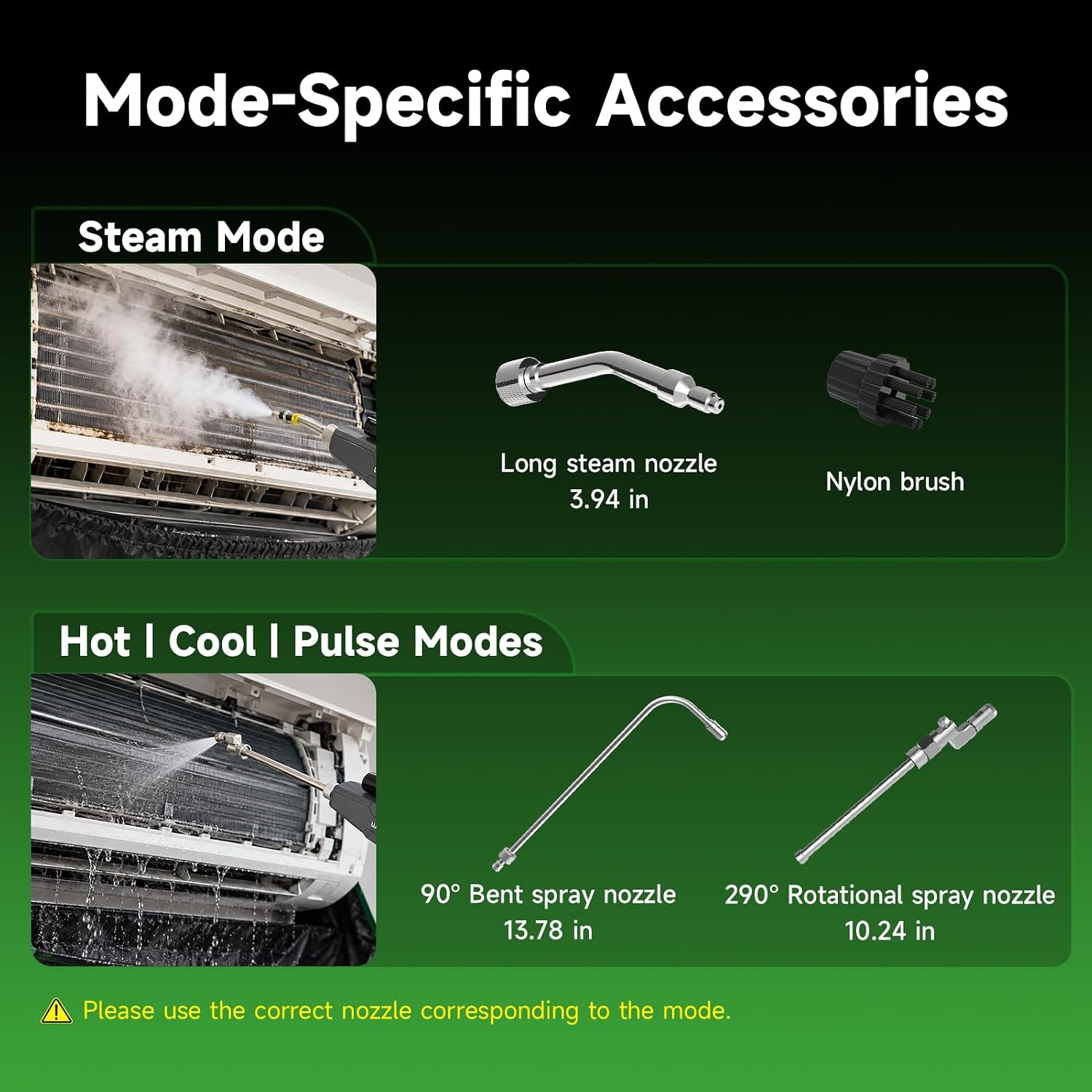 WIPCOOL C30S Portable HVAC Steam Cleaner, 44-87 PSI Pressure, 266-302°F Steam, 30-Second Heat-Up, 5 Cleaning Modes for AC Coil Cleaning