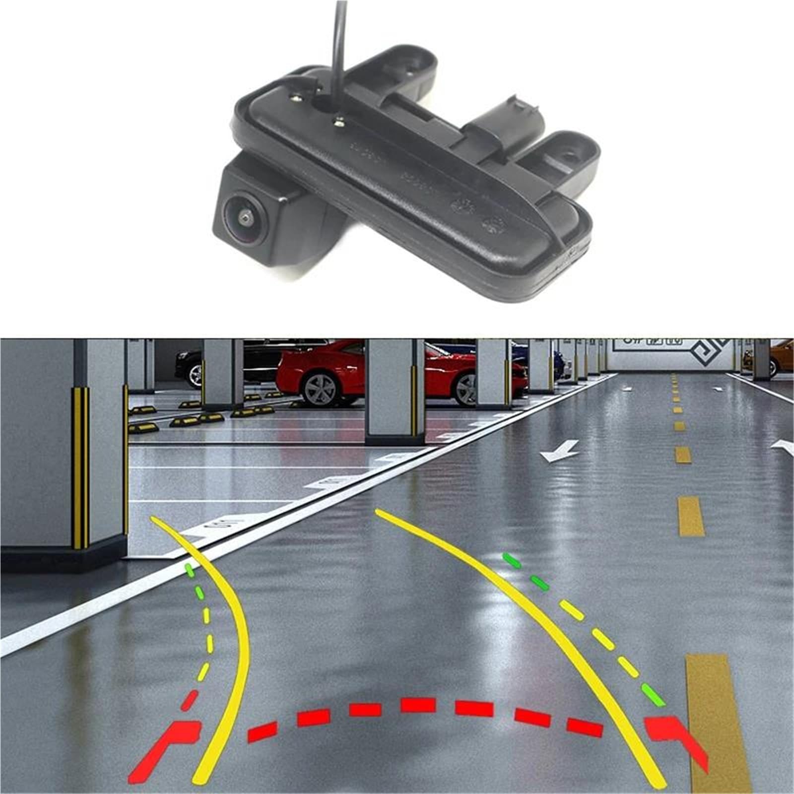 Caméra De Recul Étanche pour Voiture Compatible pour Benz Classe B W245 W246 B180 B200 B260 2012 2013 2014(Dynamic Trajectory)