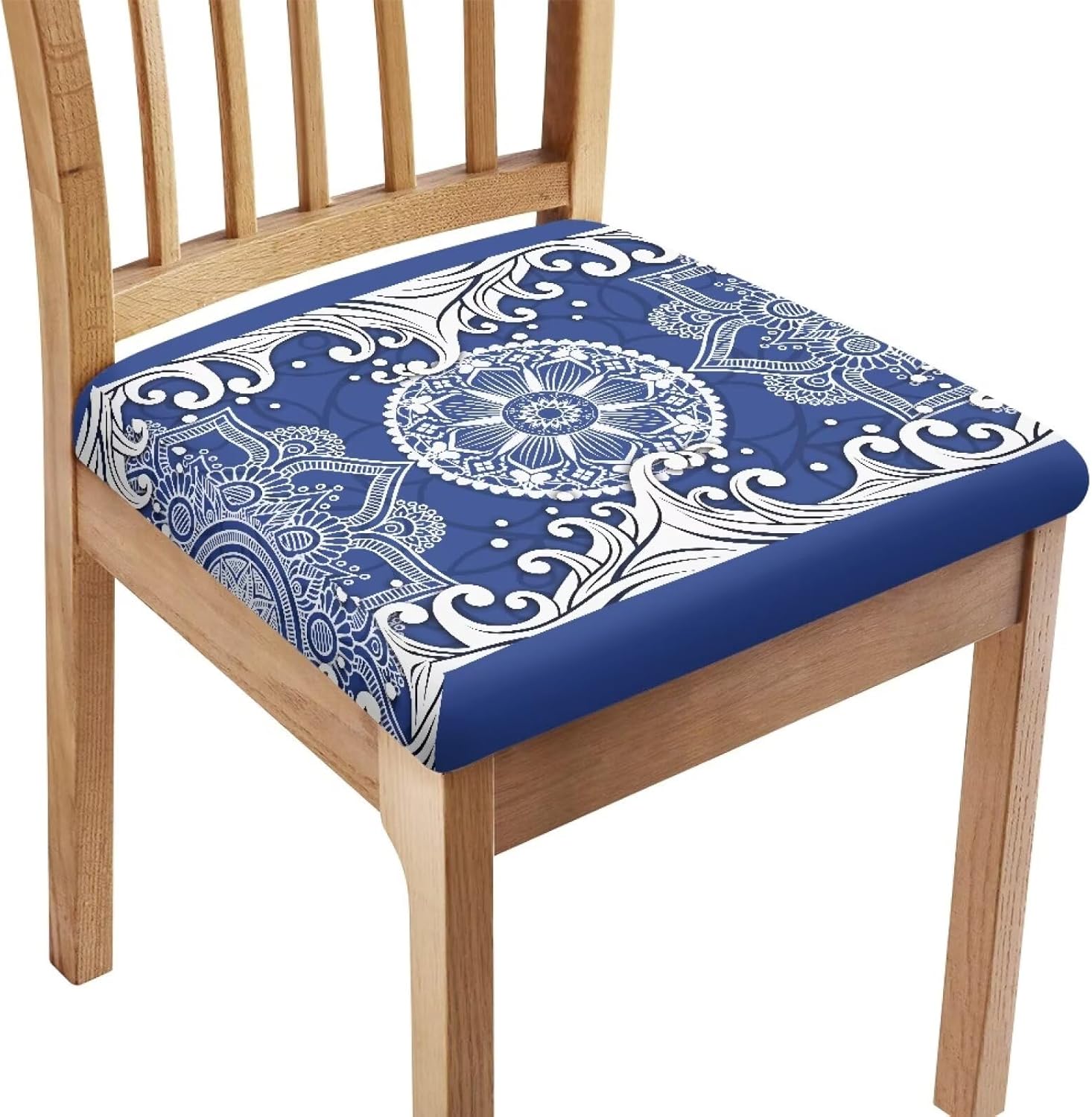 Square Chair Seat Cushion Cover for High Chairs Hippie Flower Camo Anti-Scratch Outdoor Chair Seat Slipcover Fashion Dining Room Chair Seat Cushion Cover Home Essentials