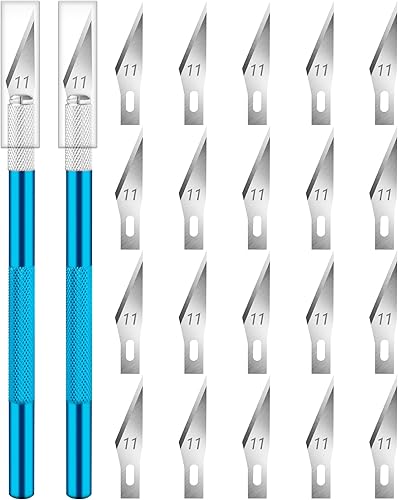 DIYSELF Paquete de 2 cuchillos Exacto para manualidades, cuchillo de precisión Exacto, cuchillo de pasatiempo para modelos, cuchillo de manualidades