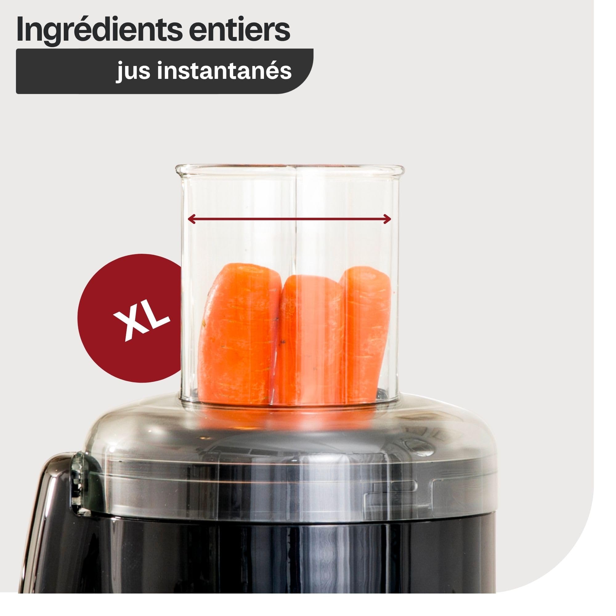 magimix Extracteur de Jus Multifonction 3 en 1 – Presse Agrumes, Centrifugeuse et Extraction à Froid – Moteur Puissant, Sans BPA, Facile à Nettoyer – Idéal Fruits & Légumes – Rouge