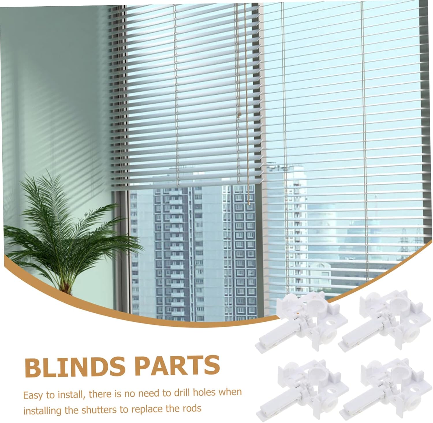 4pcs Vertical Blind Repair Carrier White Plastic Replacement Parts for Easy Installation and -Term Use Vertical Blinds Accessories for