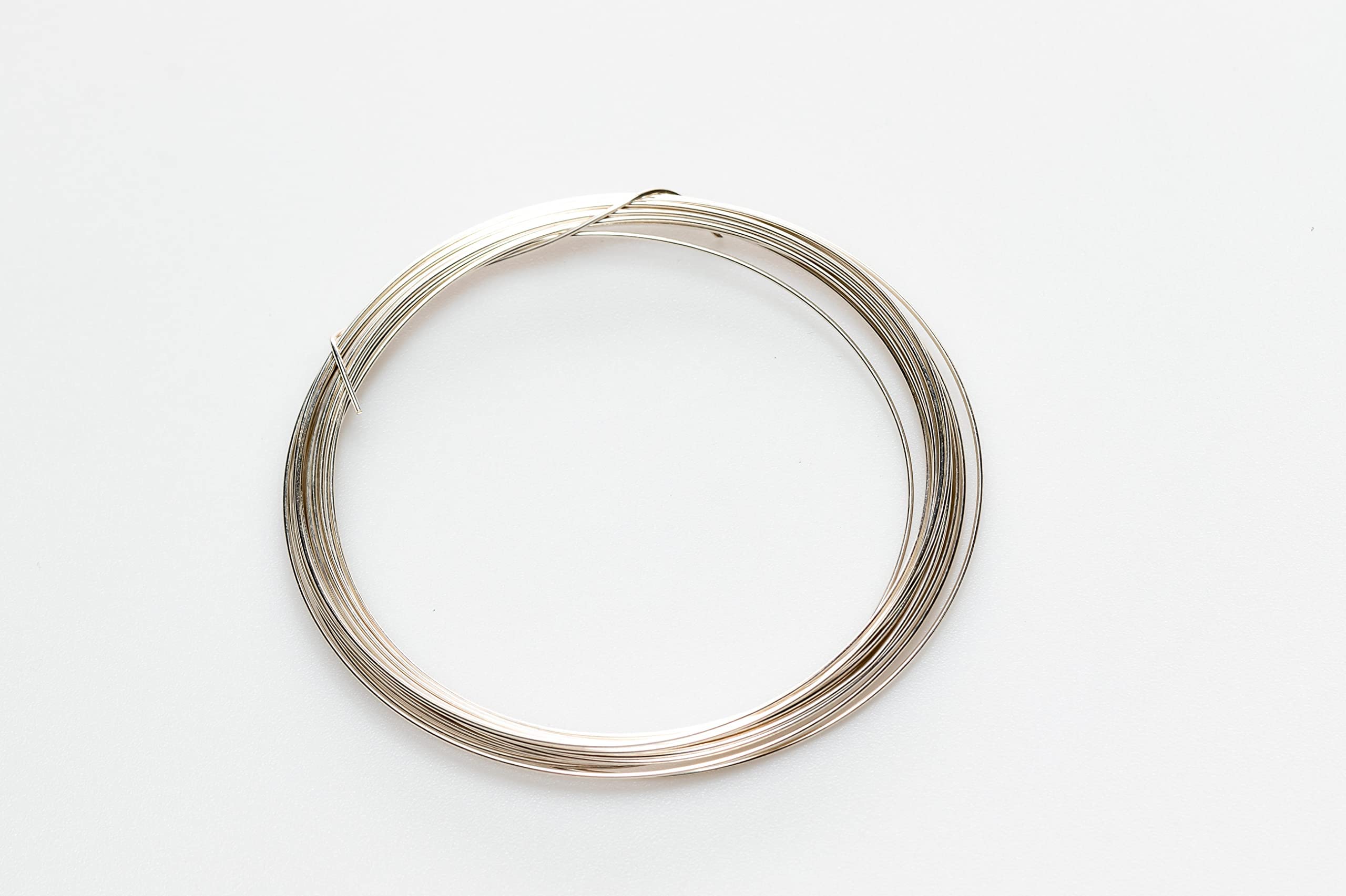CRAFT WIRE 925er-Sterlingsilberdraht, halbhart, rund, hergestellt in den USA, (4,5 m, 24 Gauge)