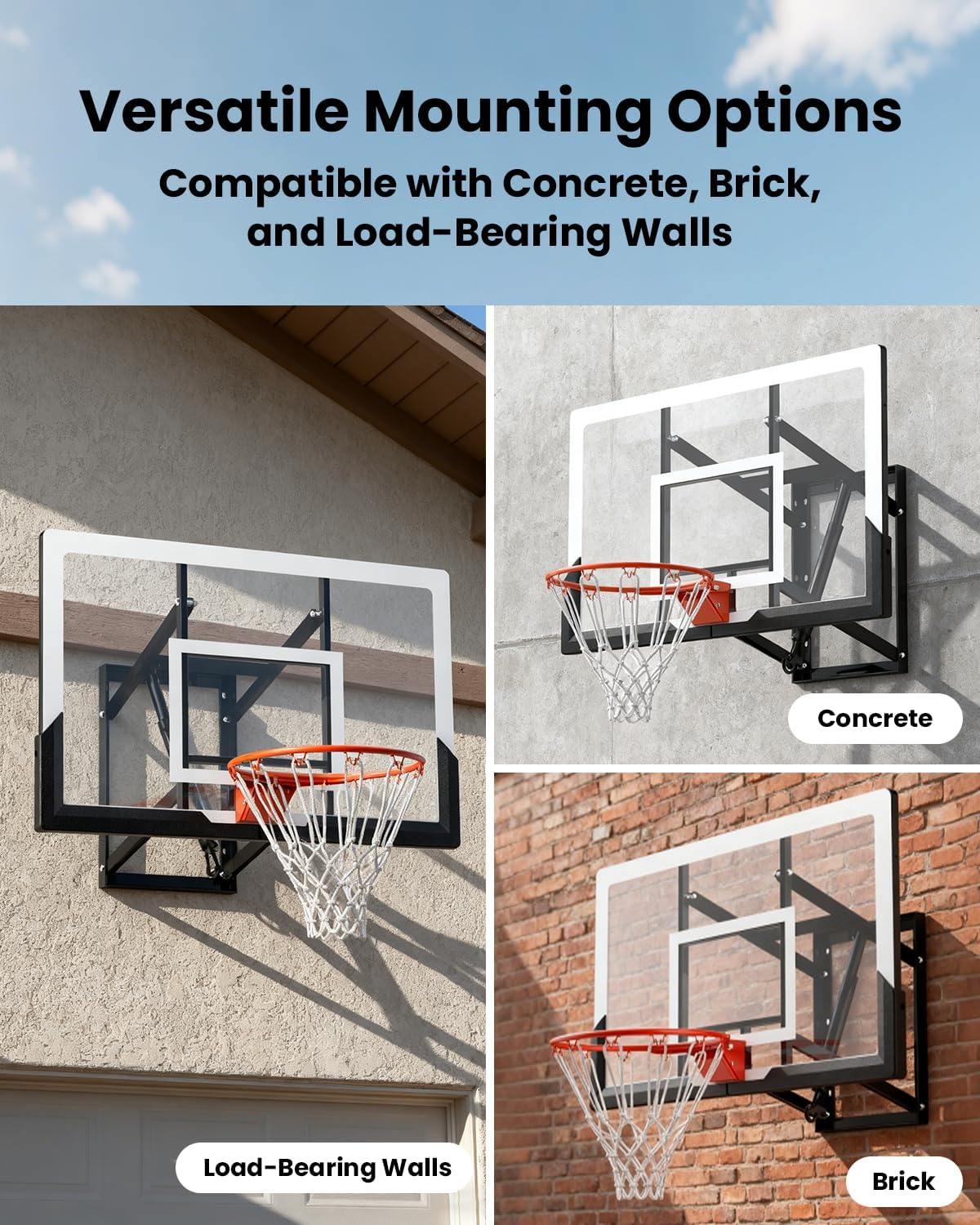 IGL In ground Basketball Hoops Outdoor, 10ft Height Adjustable Basketball Goal In ground with Shatterproof Backboard and Pro-Style Rim