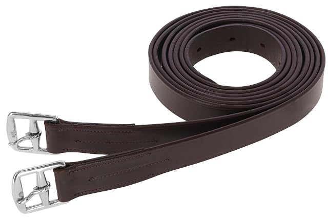 Covalliero Estribos, marrón, 45cm, 27mm, cuero, caballo, ajustables