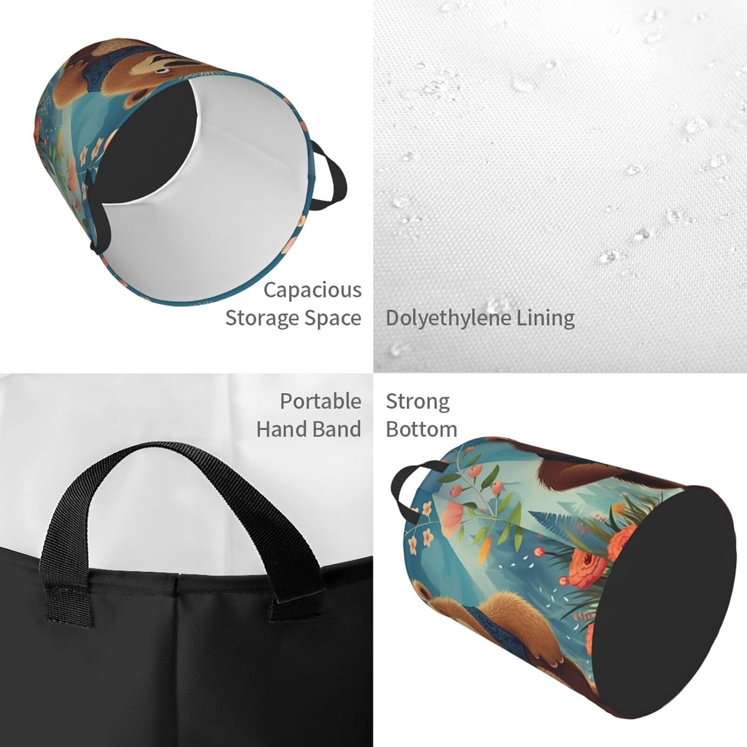 Laundry Basket With Handles Foldable Laundry Hamper Dirty Clothes Basket image 3