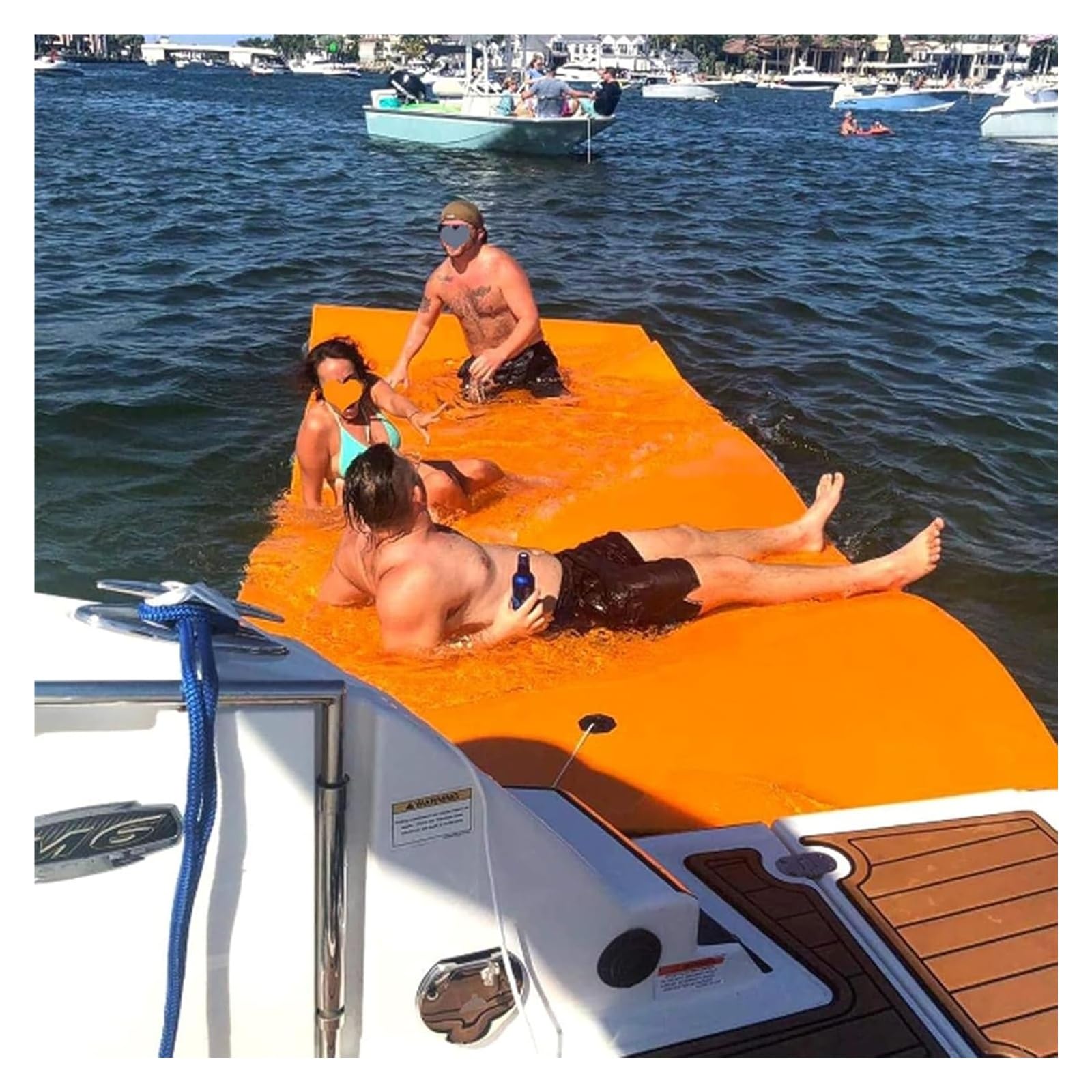Alfombrilla de agua flotante para piscina de lago, almohadilla de espuma extragrande para actividades acuáticas al aire libre, 550 x 183 cm