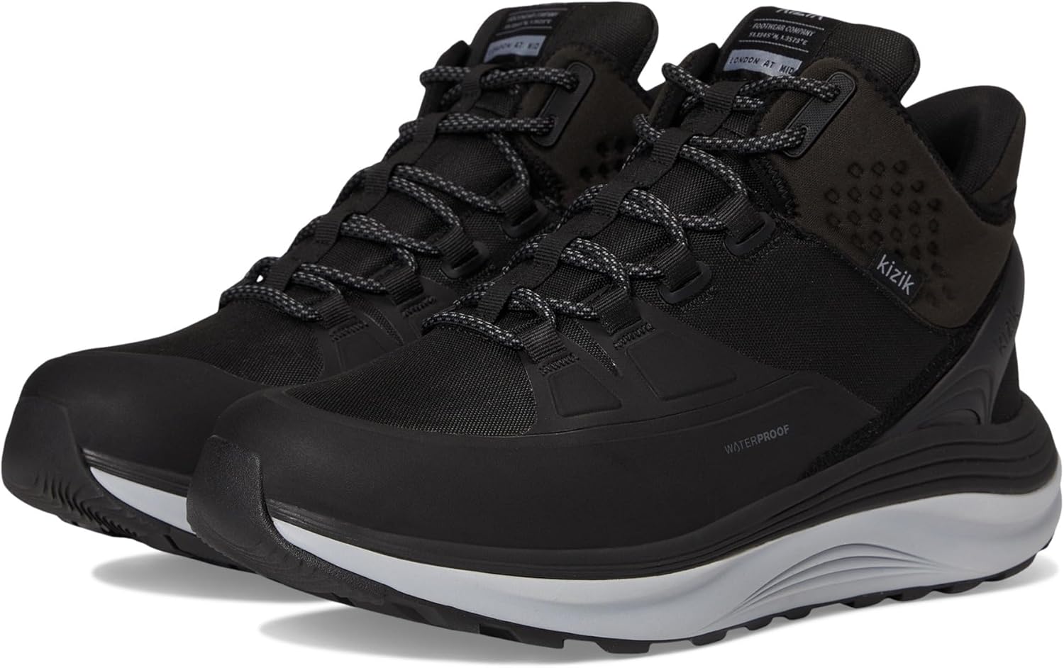 Kizik London AT Mid Slip On Boots for Men: Comfortable All-Day Waterproof Hiking Boots for Any Terrain or Daily Urban Wear, Hands Free Convenience
