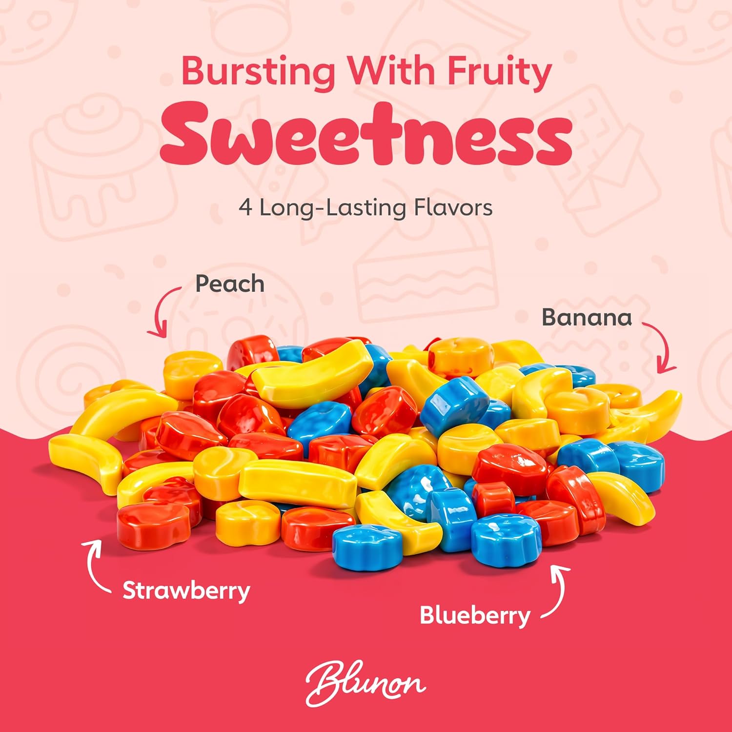 Fruit Shaped Hard Candy - 3 Pounds Bulk - Kids Candies Nostalgic - Gumball Machine Refills Candy Bar - 2000 Pieces