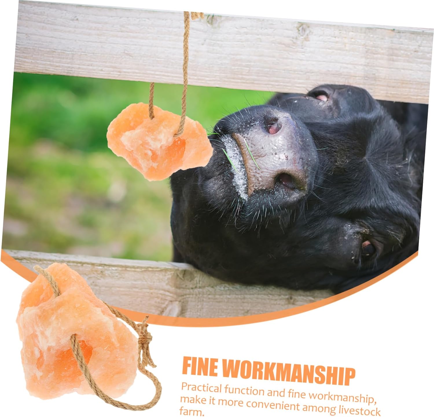 Natural Salt Lick Block for Livestock Hanging Salt Brick for Cattle Sheep and Horses Safe and Durable for Healthy Growth