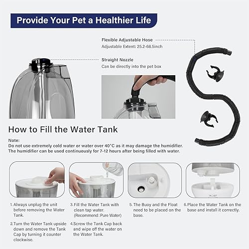 Miniatura 3 de Inkbird Humidificador de reptiles, nebulizador, terrarios, humidificador de serpiente, suministros de recinto, Mister de reptiles para Vivarium,