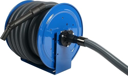 Miniatura 2 de Cen-Tec Systems Carrete de manguera de acero de grado industrial y juego de accesorios de vacío húmedoseco, gris (96997)