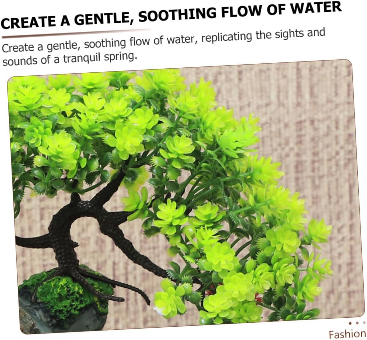 Indoor Tabletop Water Fountain Waterfall Ornament for Desk Decoration Lightweight Zen Fountain for Home Office and Relaxation Spaces US Plug