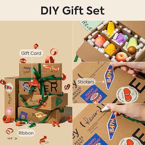 Miniatura 6 de REVER SPA Bombas de baño naturales para niños, 6 bombas de ducha extra grandes, burbujas de baño para aromaterapia, para niños, mujeres, niñas,