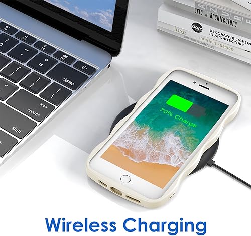 Miniatura 4 de Funda para iPhone SE 20222020, para iPhone 87, diseño de marco ondulado para mujeres y niñas, bonita funda de TPU flexible y suave de color sólido