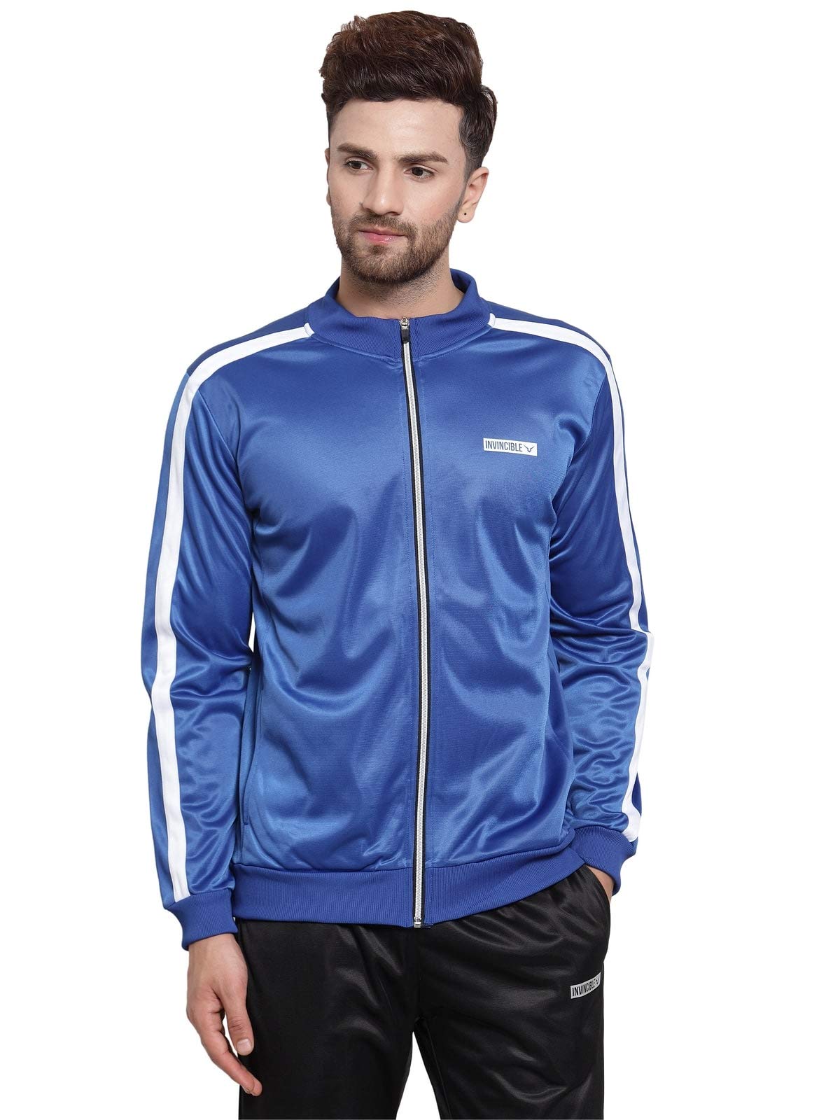 invincible Men’s Athleisure Gym Trending Strap full Sleeves Zipper Classic Team Sports Jacket-picture-28