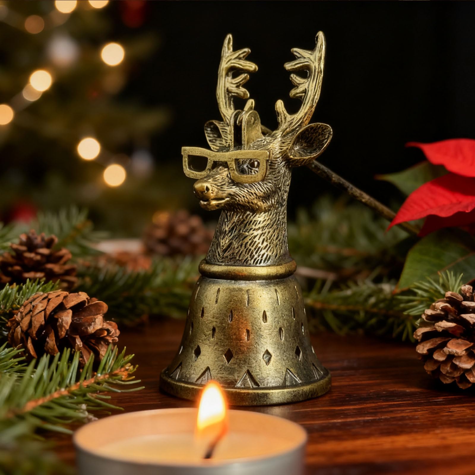 Metall Kerzenlöscher Duke Moose – Antik-Grau Vintage-Look, Löschwerkzeug für Zuhause, dekoratives Geschenk für Kerzenliebhaber