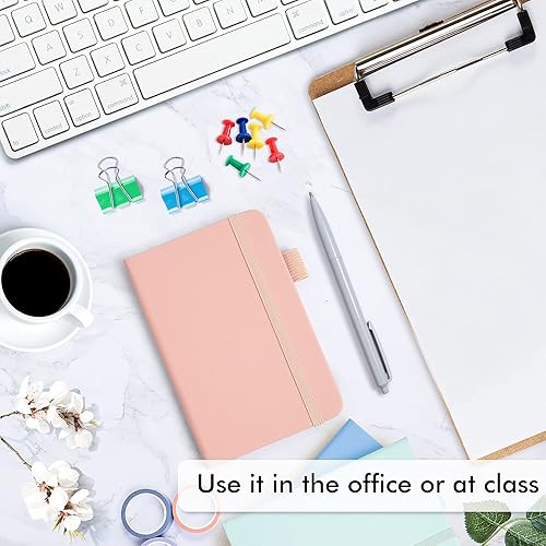 Miniatura 4 de feela Paquete de 6 cuadernos pequeños de bolsillo a granel, mini bloc de notas de notas de tapa dura con rayas universitarias con soporte para