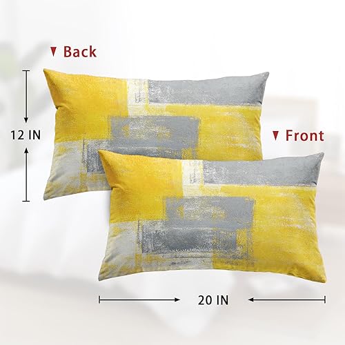 Vista 160 de Britimes Fundas de almohada modernas para decoración del hogar, 18 x 18 pulgadas, juego de 2 fundas de almohada decorativas, fundas de almohada Gris